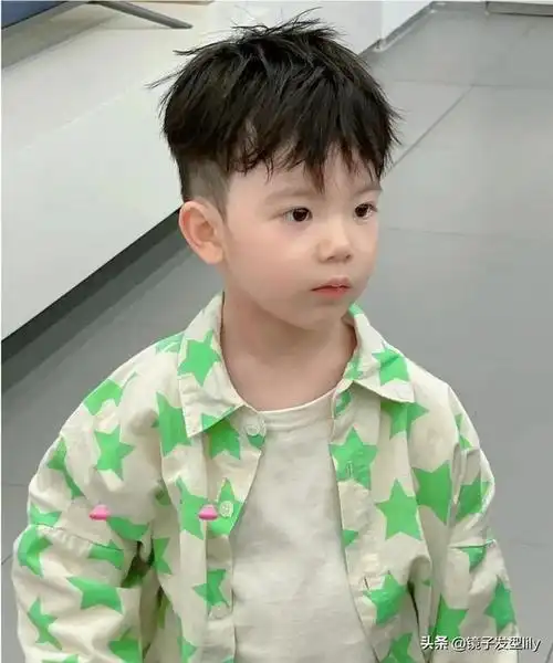 小男孩的发型图片短发 潮流(14款个性又帅气的小男孩发型)(7)