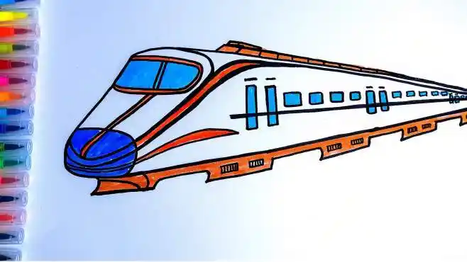 怎样画动车,简笔画和彩色-母婴亲子视频-搜狐视频