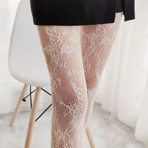 蕾丝日系白色lolita丝袜复古打底袜子小仙女洛丽连裤袜