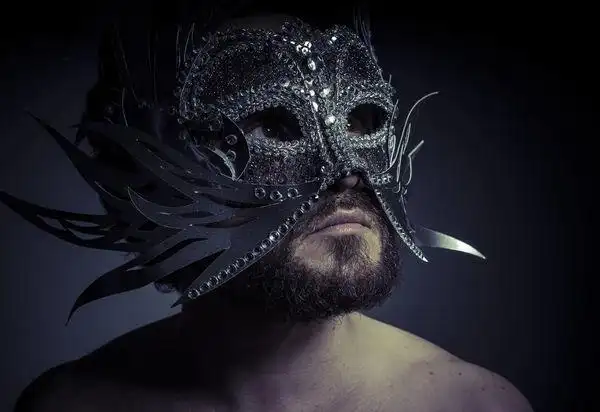 节日,神秘,文艺复兴,男人,面具,银,珠宝