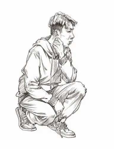 艺苑画室人物速写素材