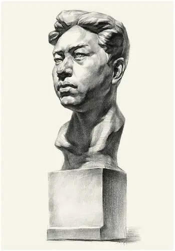 优秀素描石膏像美术作品值得收藏的临摹素材