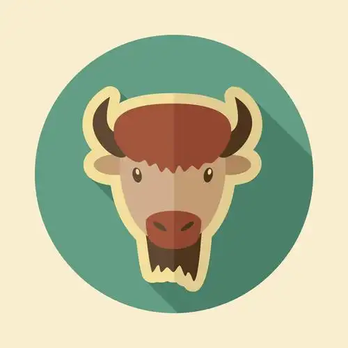 野牛,水牛,牛,象征,动物头部,公牛,动物,有角,头部,矢量