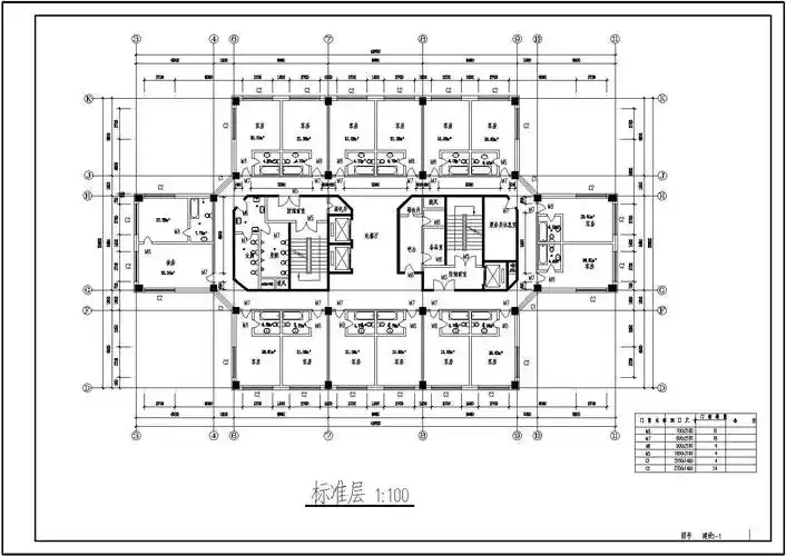 某高层宾馆建筑cad设计施工图纸(包括标准层,平立剖面及总平面)