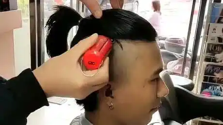 这才是最正宗的锅盖头,边缘剃掉只留头顶,超酷的!