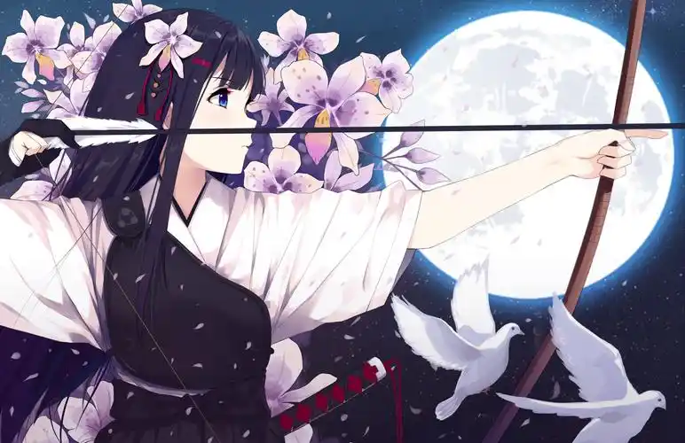 自然最美黑长直小姐姐电脑壁纸