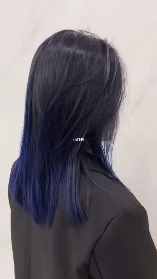 蓝黑色_in style造型全国明星店(新中关店)自由行热门攻略_染发_河南