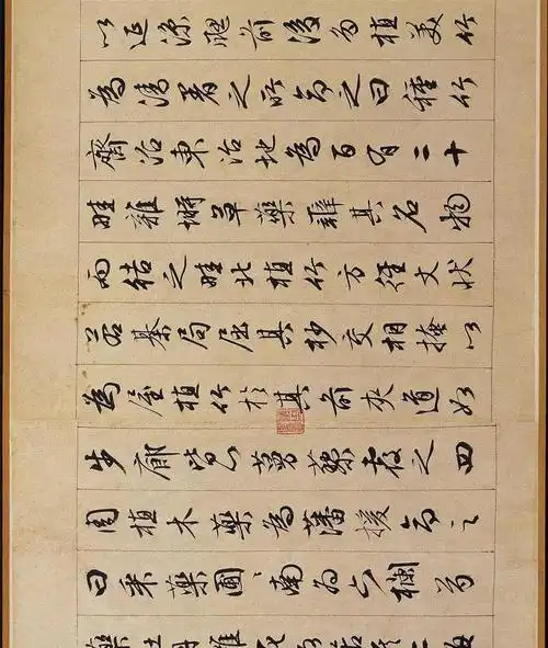 文徵明行书长卷《独乐园记》,89岁老翁,精力不减盛年也