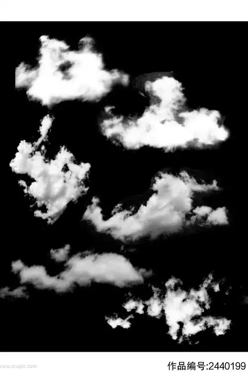 手绘白色云朵云儿元素