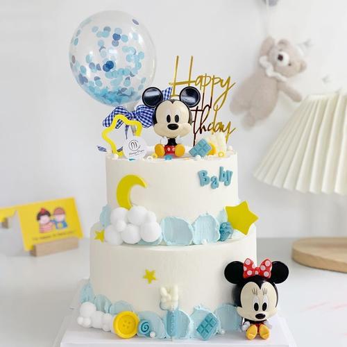 米奇米妮蛋糕装饰摆件儿童卡通米老鼠唐老鸭周岁生日派对网红装扮【15
