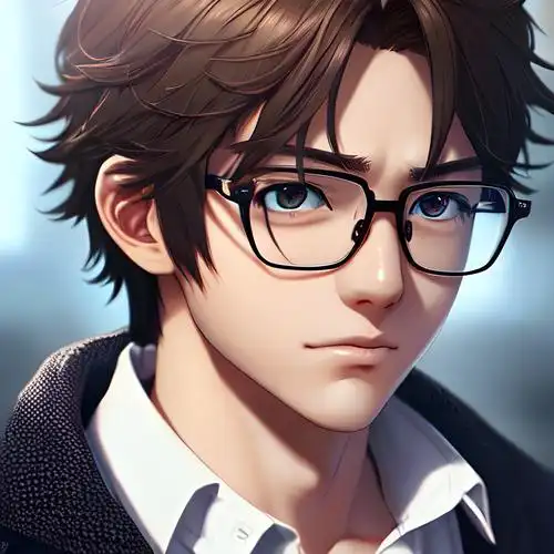 戴眼镜非常帅气的动漫男生头像