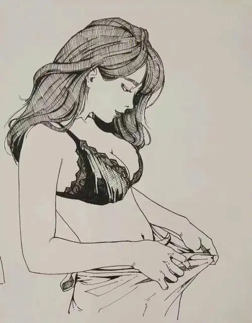 线条干净利落的人物速写