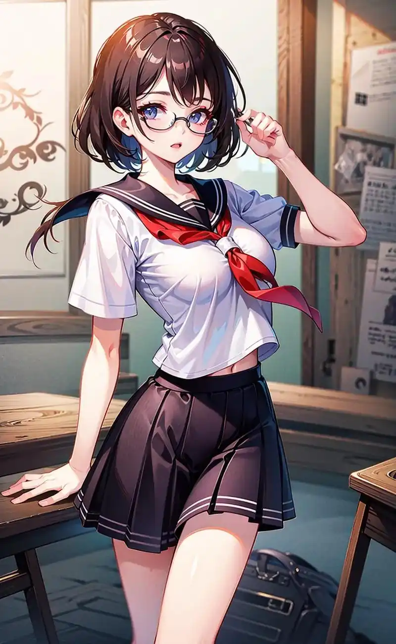 眼镜娘第二弹!我爆了(79 69 70 69.#二次元 #美女 # - 抖音