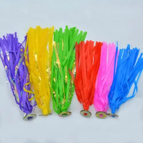 香味塑料丝毽子 彩色纸条毽球 儿童跳舞鸡毛花毽 成人健身踢毽子