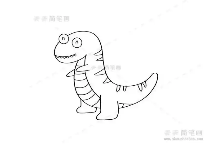 恐龙的简笔画霸王龙