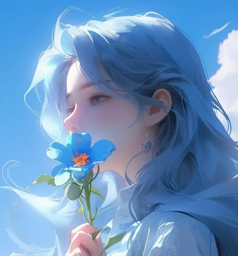 蓝色系列,女生#头像