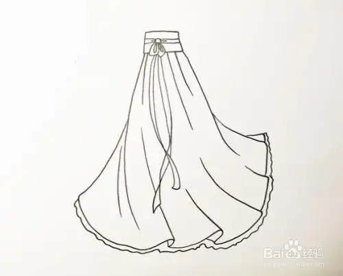 古装裙子的简笔画怎么画