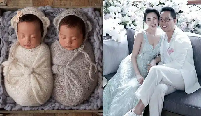 张雨绮喜获龙凤胎 可爱龙凤胎正面照曝光