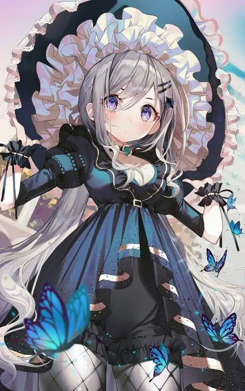 p站美图推荐——银发美少女特辑