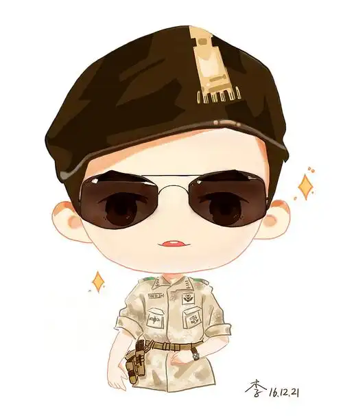 q版插画宋仲基太阳的后裔