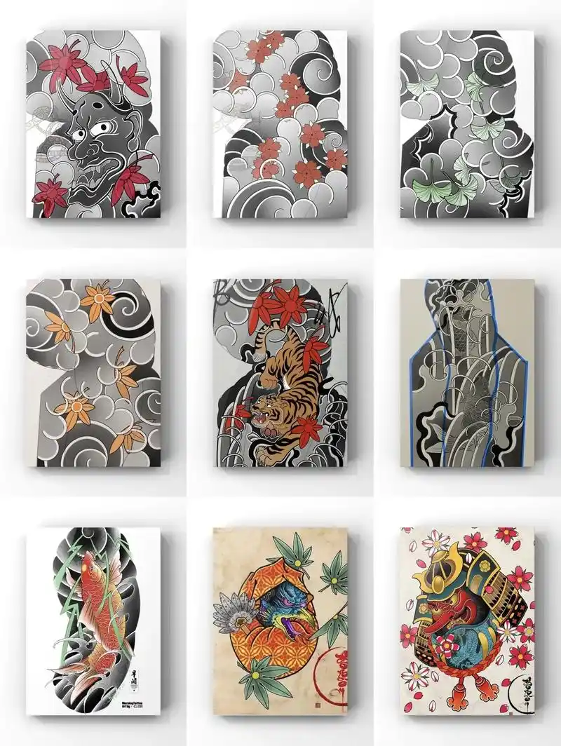 半甲手稿分享.#日式老传统纹身 #日式老传统 #手稿分享 # - 抖音