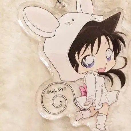 毛利兰q版老鼠装亚克力钥匙圈