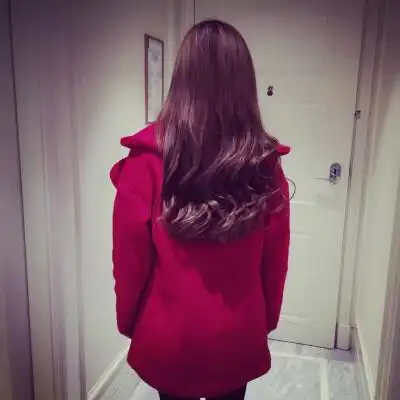 欧美头像红色长发