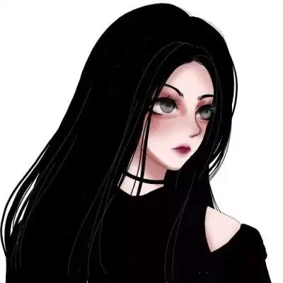 暗黑系漫画女生头像黑色你不抓不到78