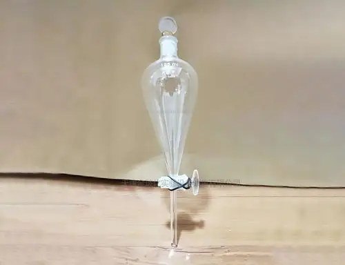 梨形实验室提纯分离油水活塞磨口玻璃仪器实验室漏斗