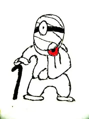 人死亡的简笔画