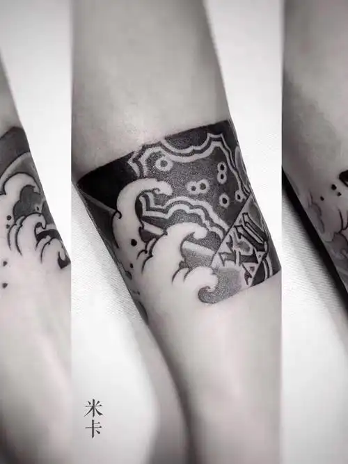 手环 浪_纹身图案手稿图片_米卡的纹身作品集