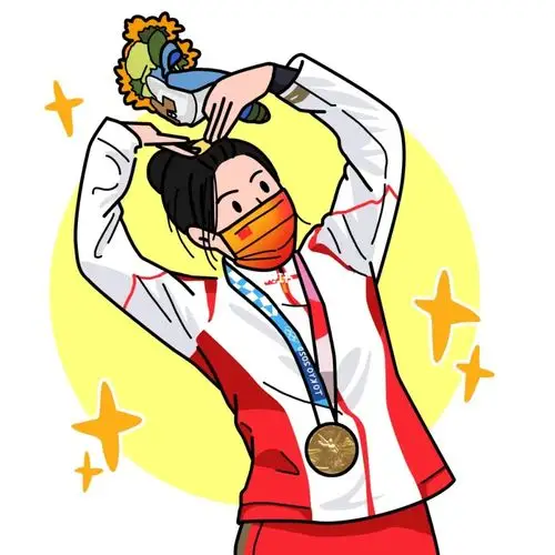 杨倩夺冠后又比心