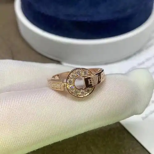 宝格丽bvlgarilogo铜钱戒指