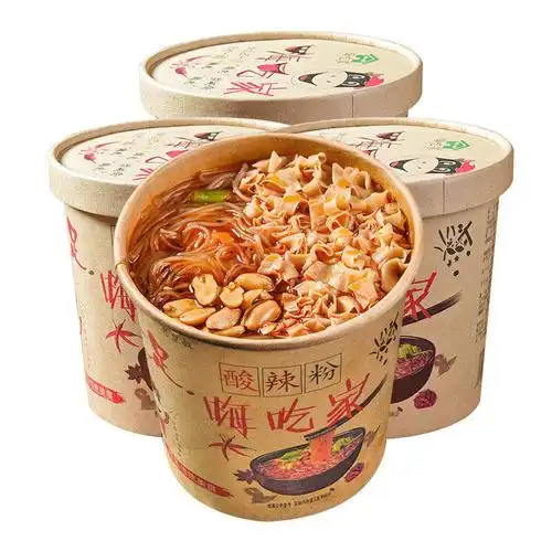 嗨吃家酸辣粉桶装粉丝泡面方便面整箱速食食品免煮红薯粉条