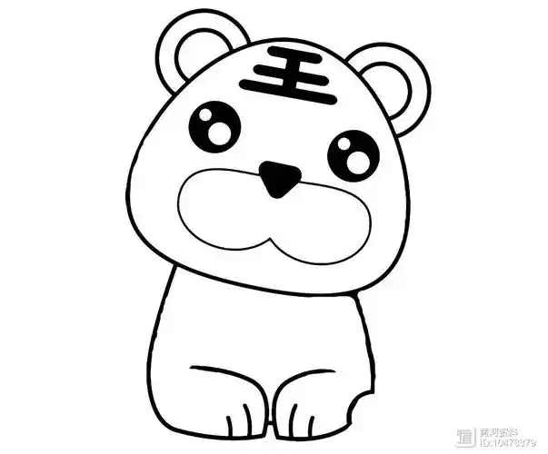 【简笔画】小老虎简笔画 分步画法