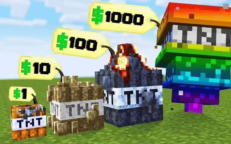 当mc可以氪金,需要靠挖矿赚钱,氪金购买强力tnt#我的世界