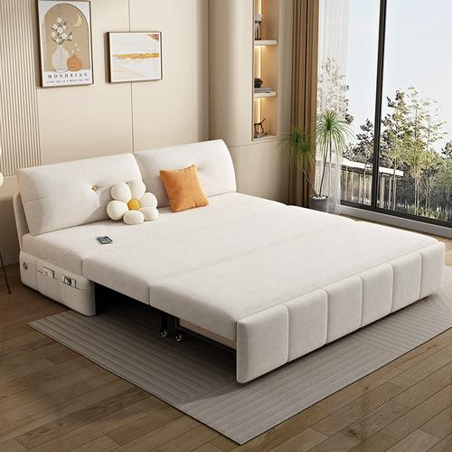 2023年新款 沙发床小户型客厅储物抽拉多功能折叠两用单双人猫爪布