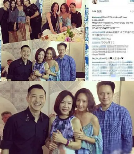 张嘉欣庆生的照片,还有很多朋友一起聚会拍下的照,并且配文道,"生日