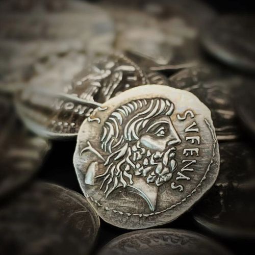 古希腊银币纯银罗马银币吊坠摩羯座生日礼物时间之神神王克洛诺斯