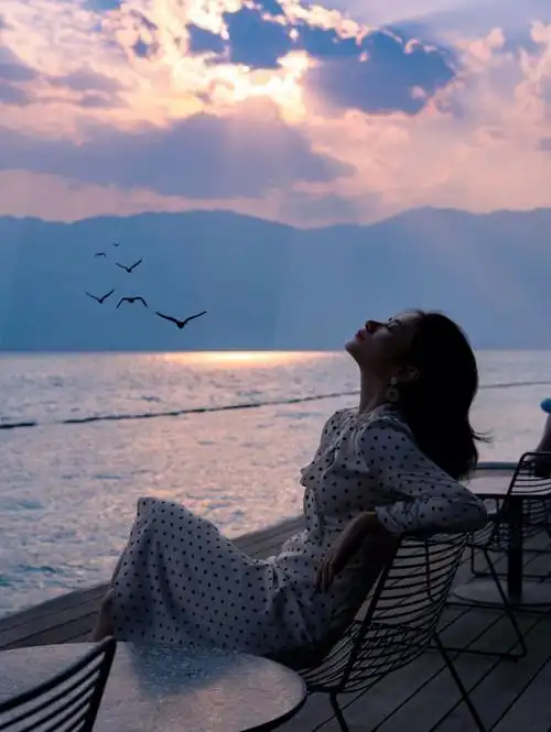 夕阳西下断肠人在海边