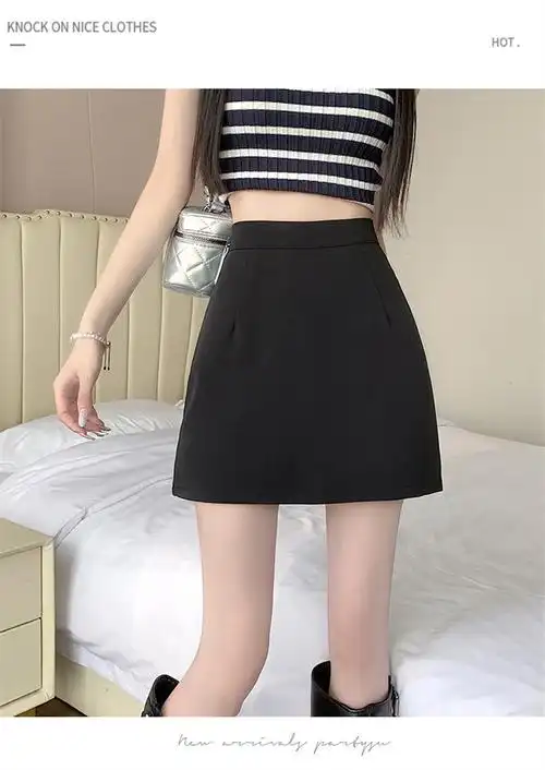 灰色西装一步裙短款女夏2024新款半身裙高腰紧身ol职业包臀短裙春