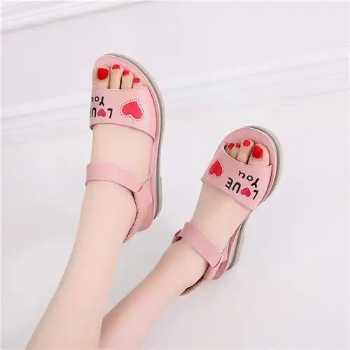 儿童小学生女孩子白色中大韩版女童鞋夏季15岁公主凉鞋