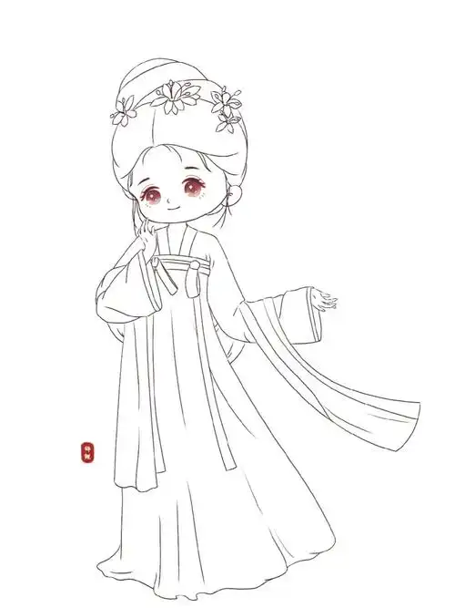 会闪闪发光[红色心形r]#q版头像  #照片转手绘  #头像约稿  #古风插画