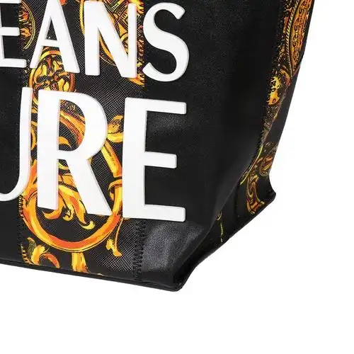 versacejeanscouture范思哲手提单肩包女士大号聚氨酯巴洛印花白色