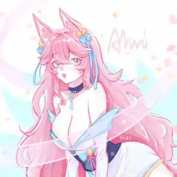 灵魂莲华阿狸_英雄联盟阿狸半厚涂日系同人lollol绘画作品