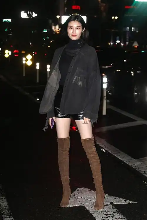 初秋超显瘦长靴看明星长靴造型look