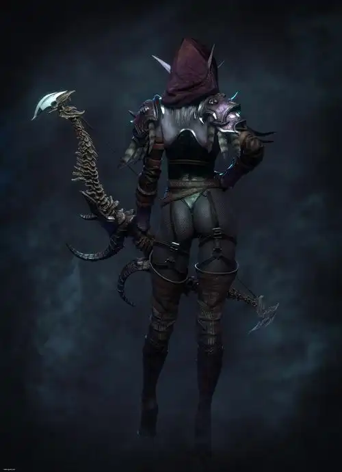 希尔瓦娜斯·风行者_cg插画_绘画艺术-摩尔网cgmol