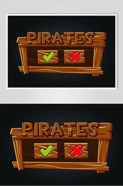 卡通游戏确认框场景插画矢量素材