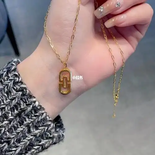 5g黄金回形针项链