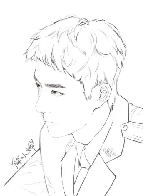 上了阿花老师的课进步就是快终于好好画了一张陈宇警官#王一博陈宇